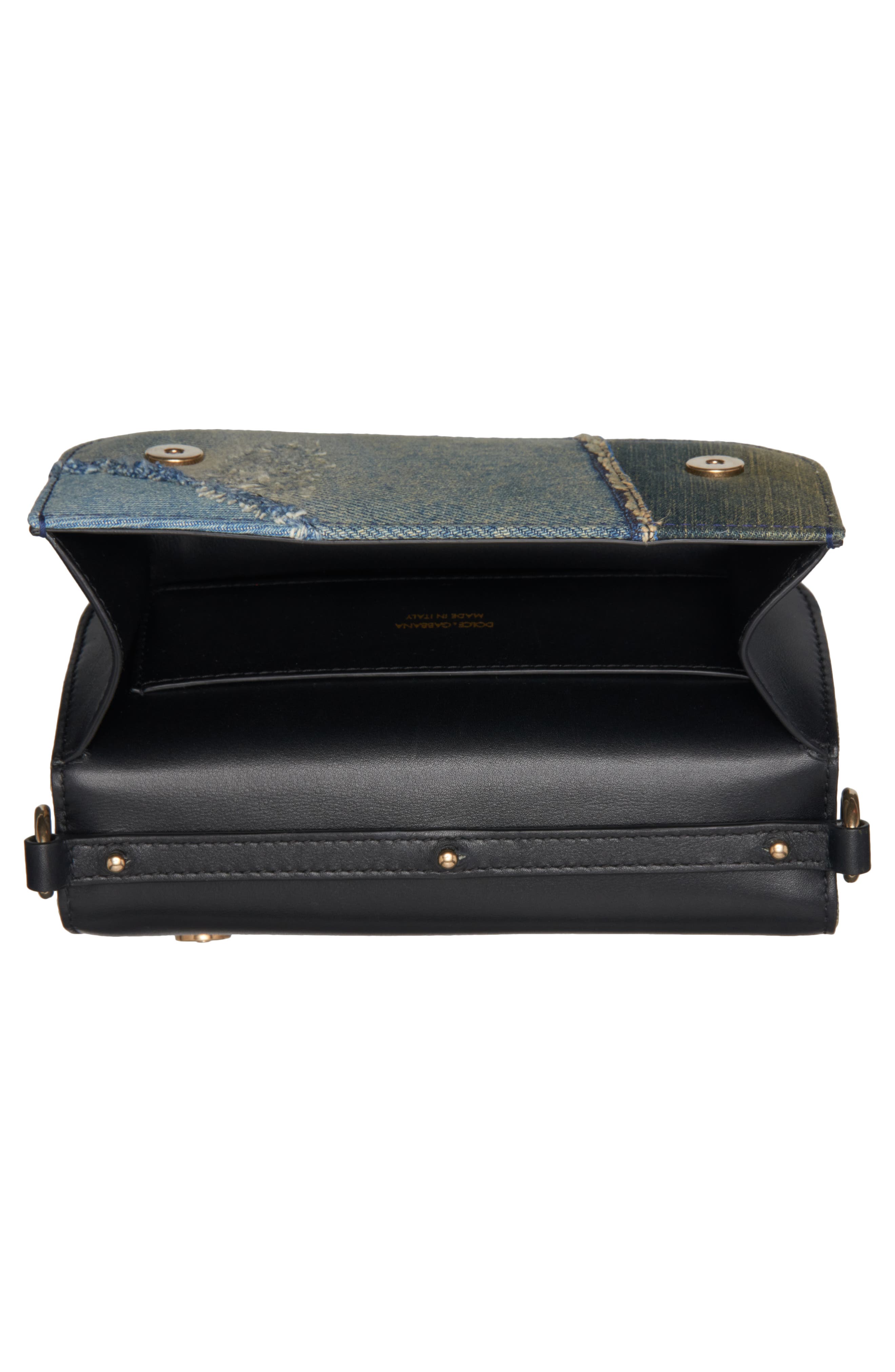 Dolce&Gabbana 3.5 Patchwork Denim Shoulder Bag, Alternate, color, 