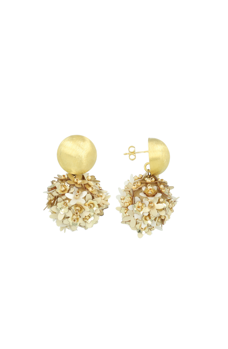 LOTT.gioielli CE SQ Sequin Flower Globe M - Mixed Gold #70-B, Main, color, Mixed Gold