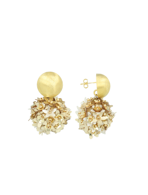 CE SQ Sequin Flower Globe M - Mixed Gold #70-B