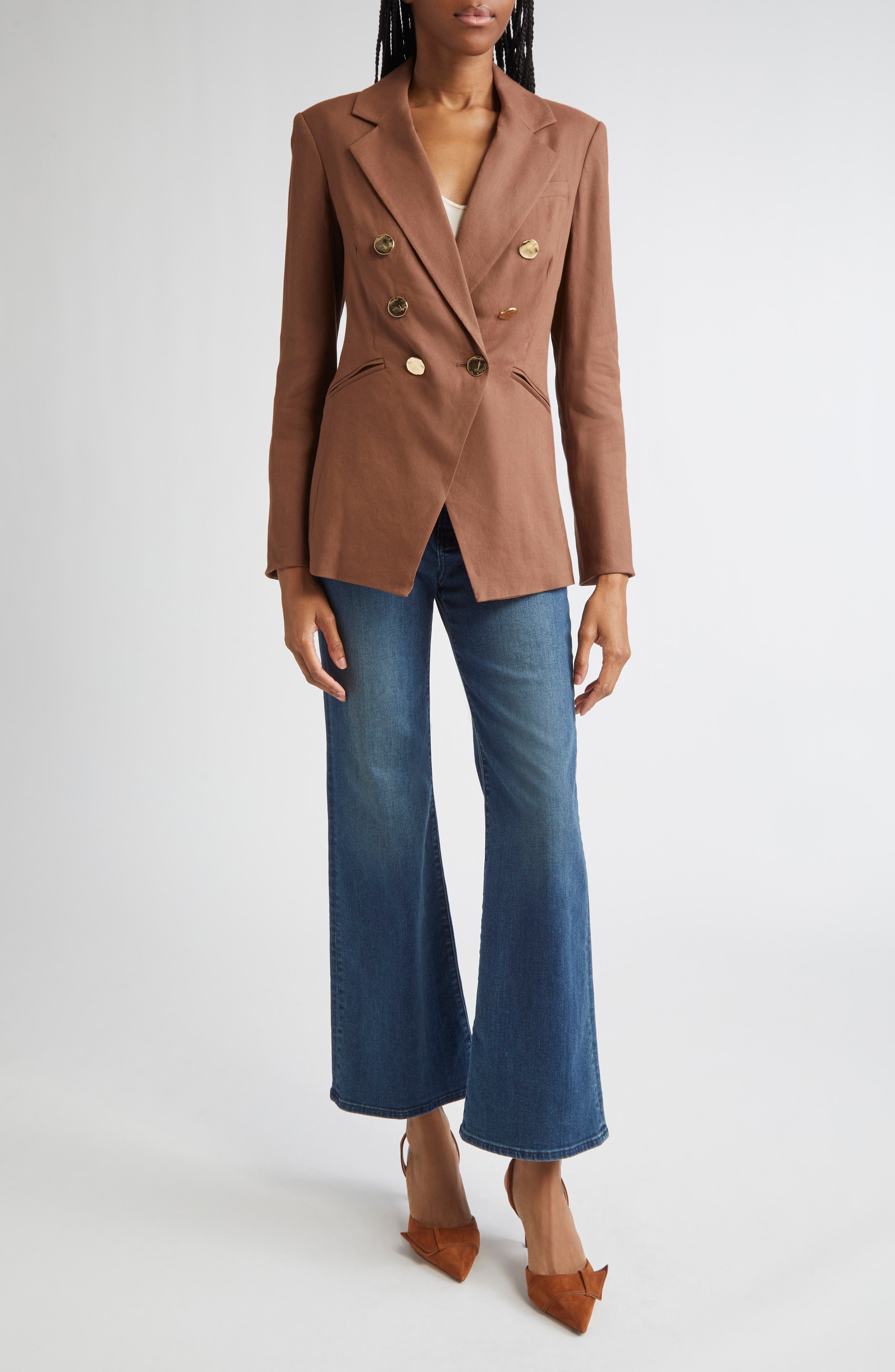 Veronica Beard Elle Linen Blend Dickey Jacket (Women) | Nordstrom