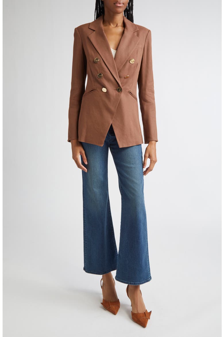 Elle Linen Blend Dickey Jacket, Alternate, color, LIGHT CHICORY