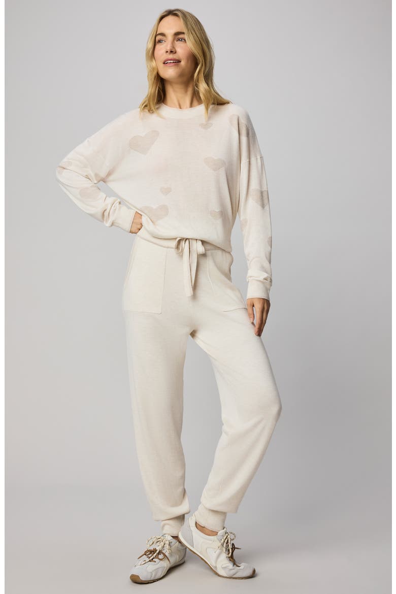 All the Love Cotton Blend Sweater, Alternate, color, PALE OAK HEATHER IVORY
