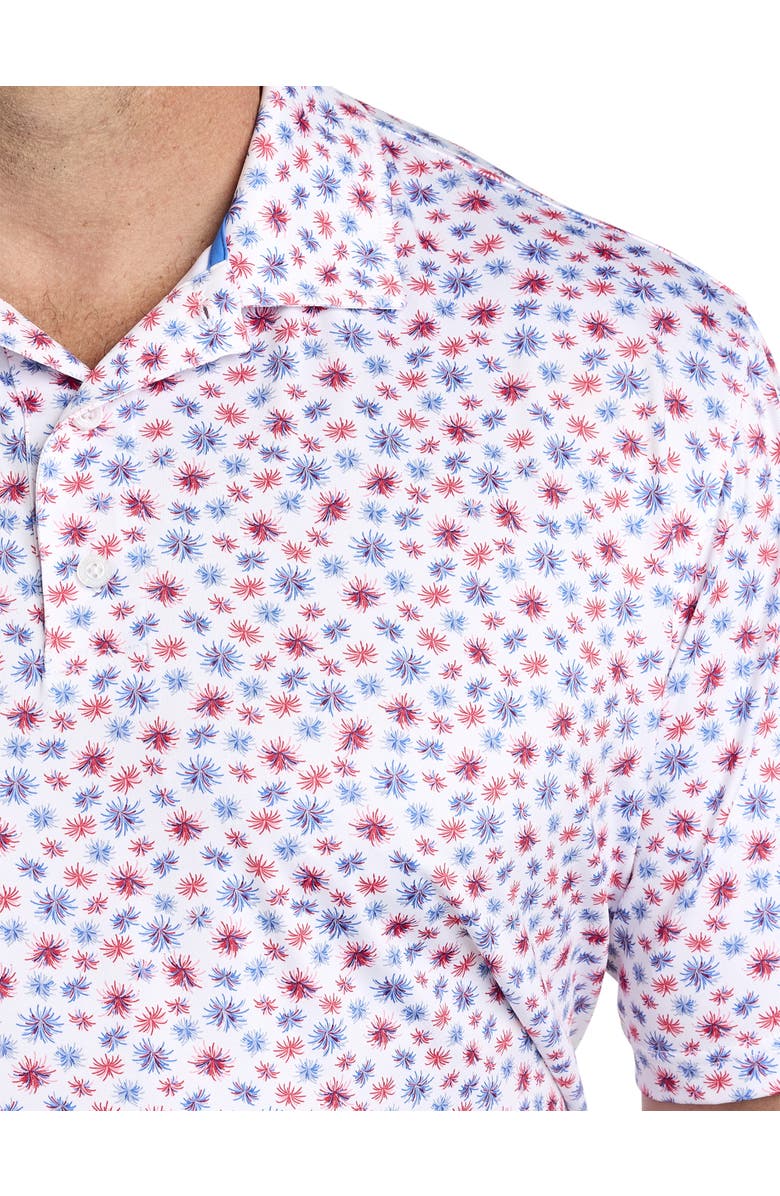 Reebok Big & Tall Performance Americana Firework Polo Shirt, Alternate, color, 