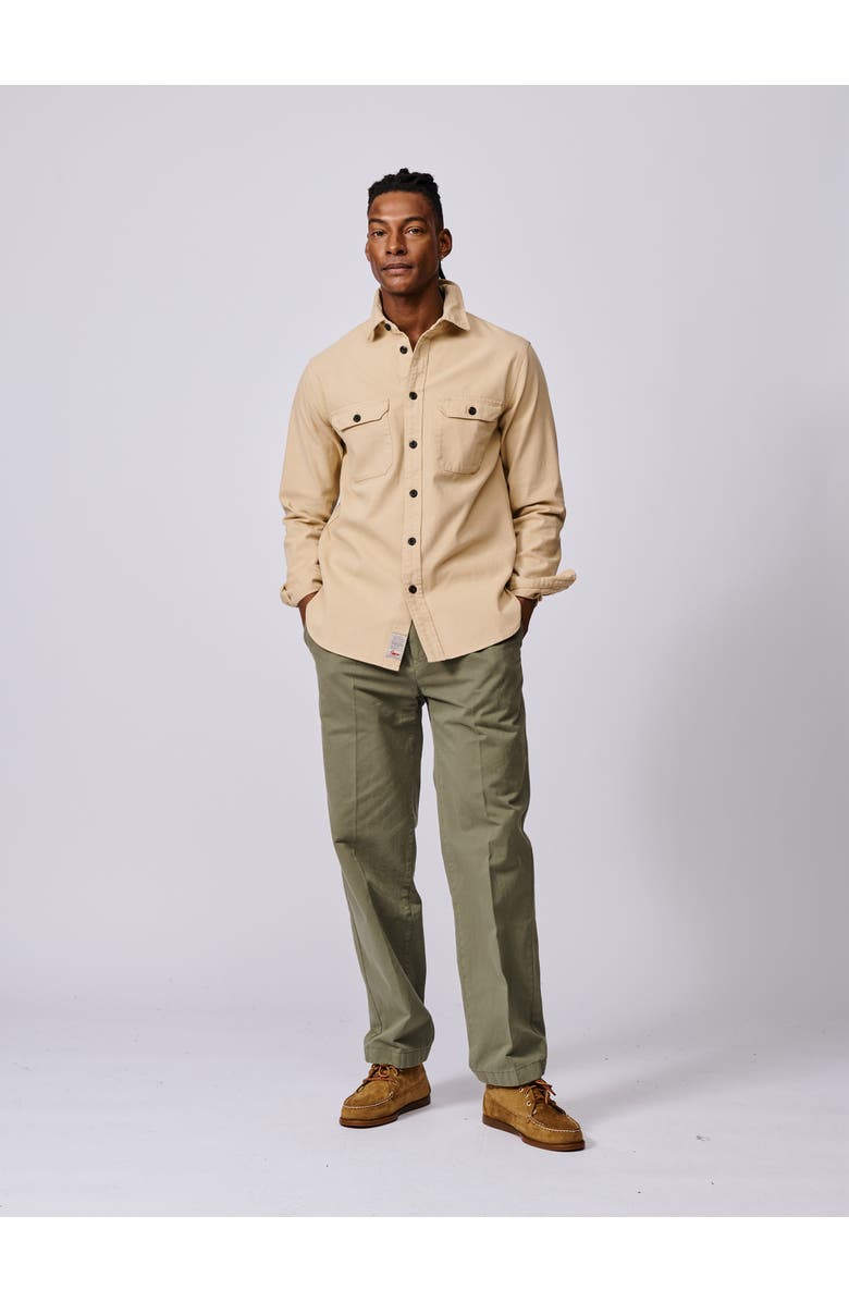 Aubin Henderson Canvas Relaxed Fit Overshirt, Alternate, color, Sand