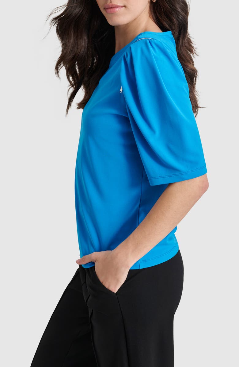 DKNY Asymmetric Neck Covertible Sleeve Top, Alternate, color, 