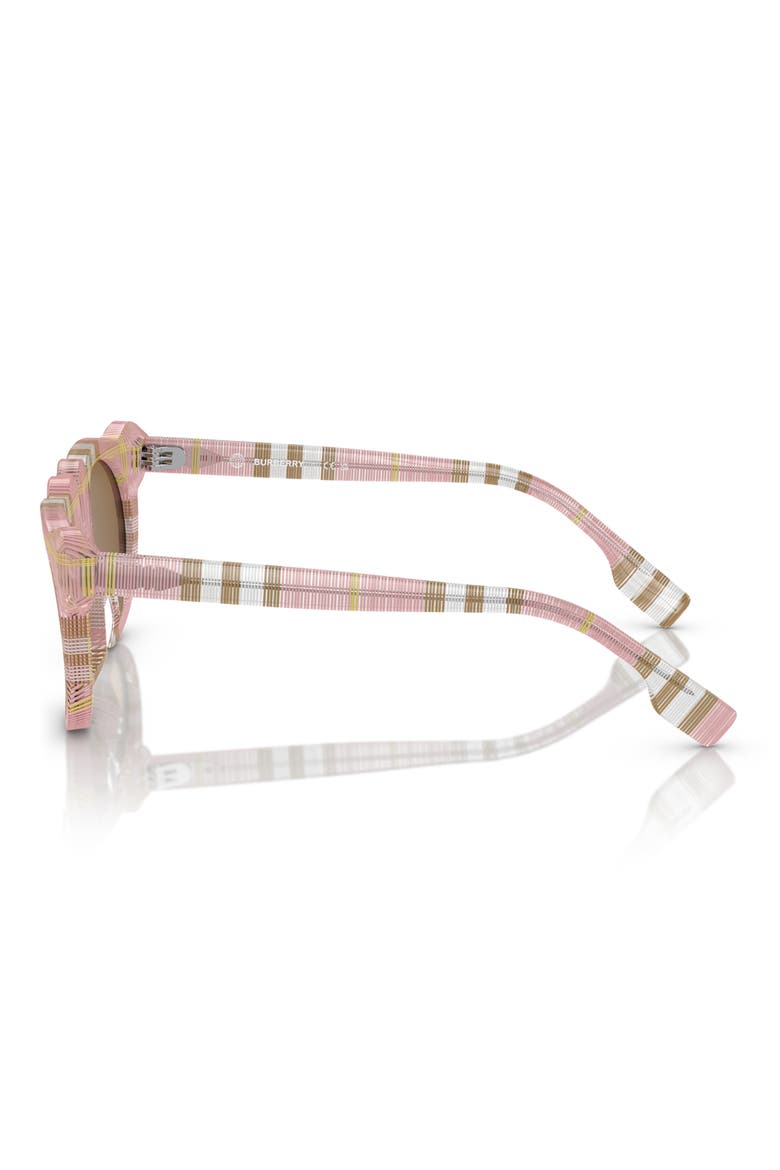 Kids' 43mm Irregular Sunglasses, Alternate, color, CHECK PINK / BRONZE