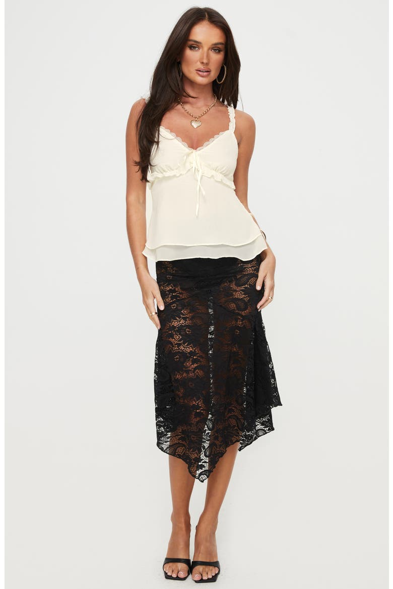 Taini Ruffle Chiffon Camisole, Alternate, color, LIGHT BEIGE