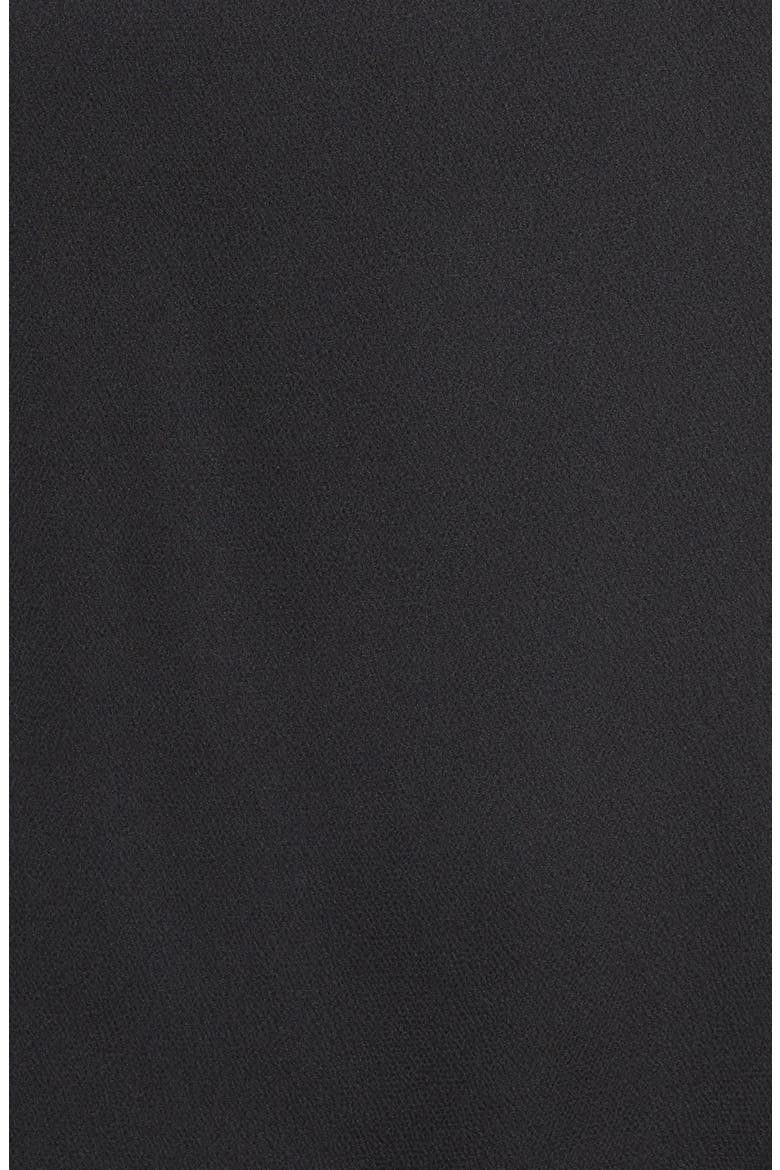 Ruffled Tie Neck Blouse, Alternate, color, RICH BLACK