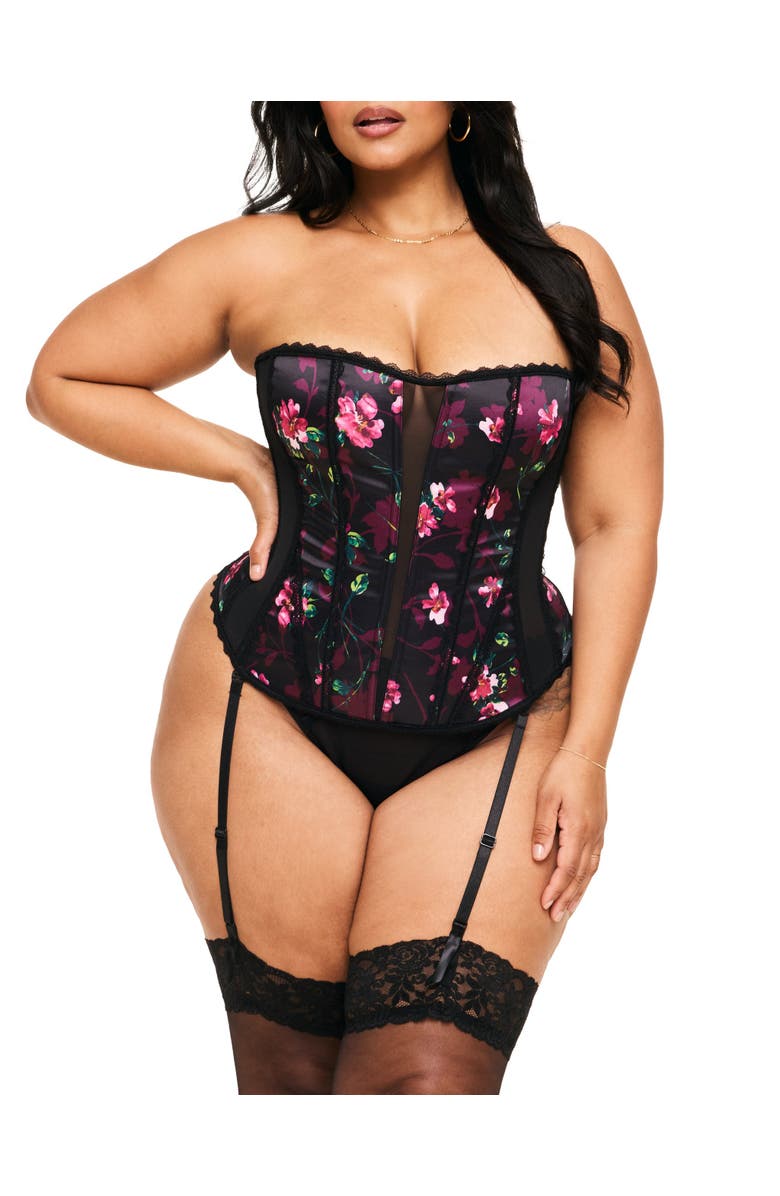 Adore Me Serene Corset & Thong Set, Main, color, 