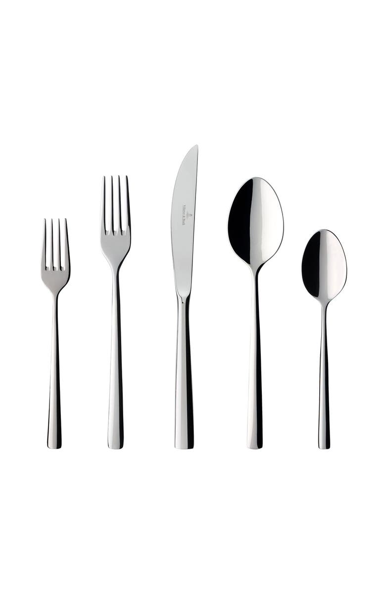 Villeroy & Boch Piemont 40-Piece Flatware Set, Alternate, color, Silver/Platinum