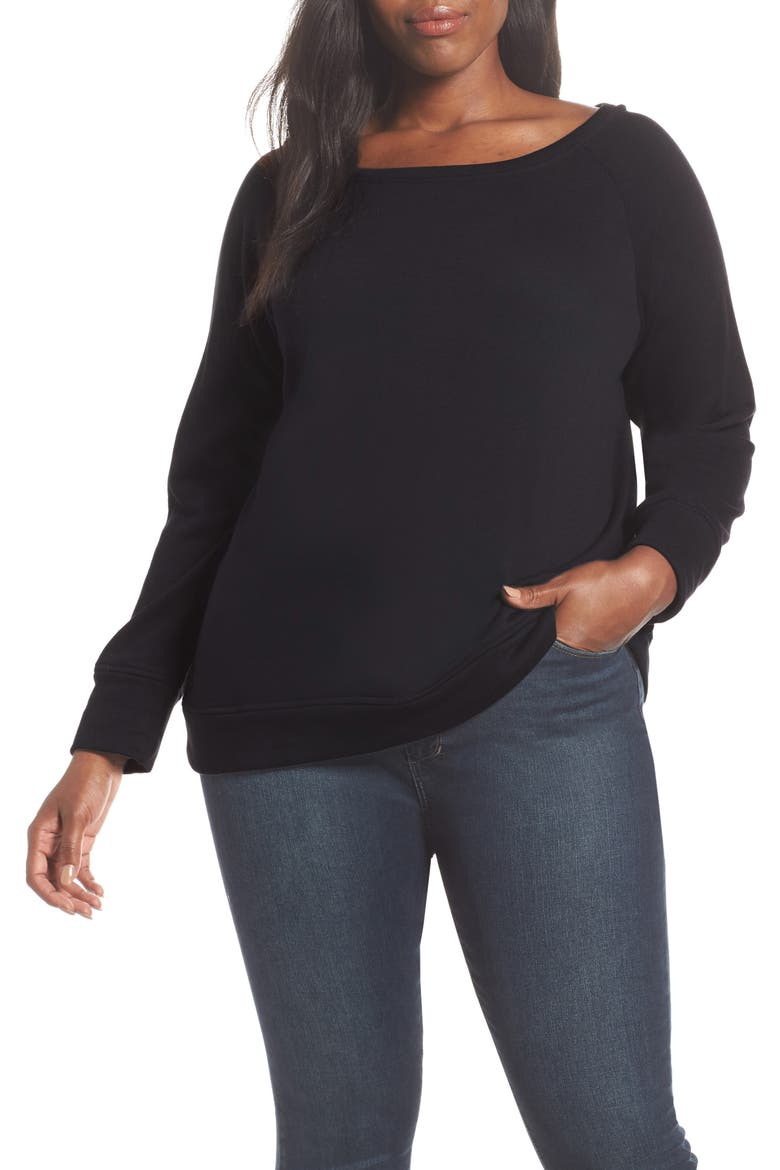 Gibson Slouch Sweatshirt, Alternate, color, BLACK