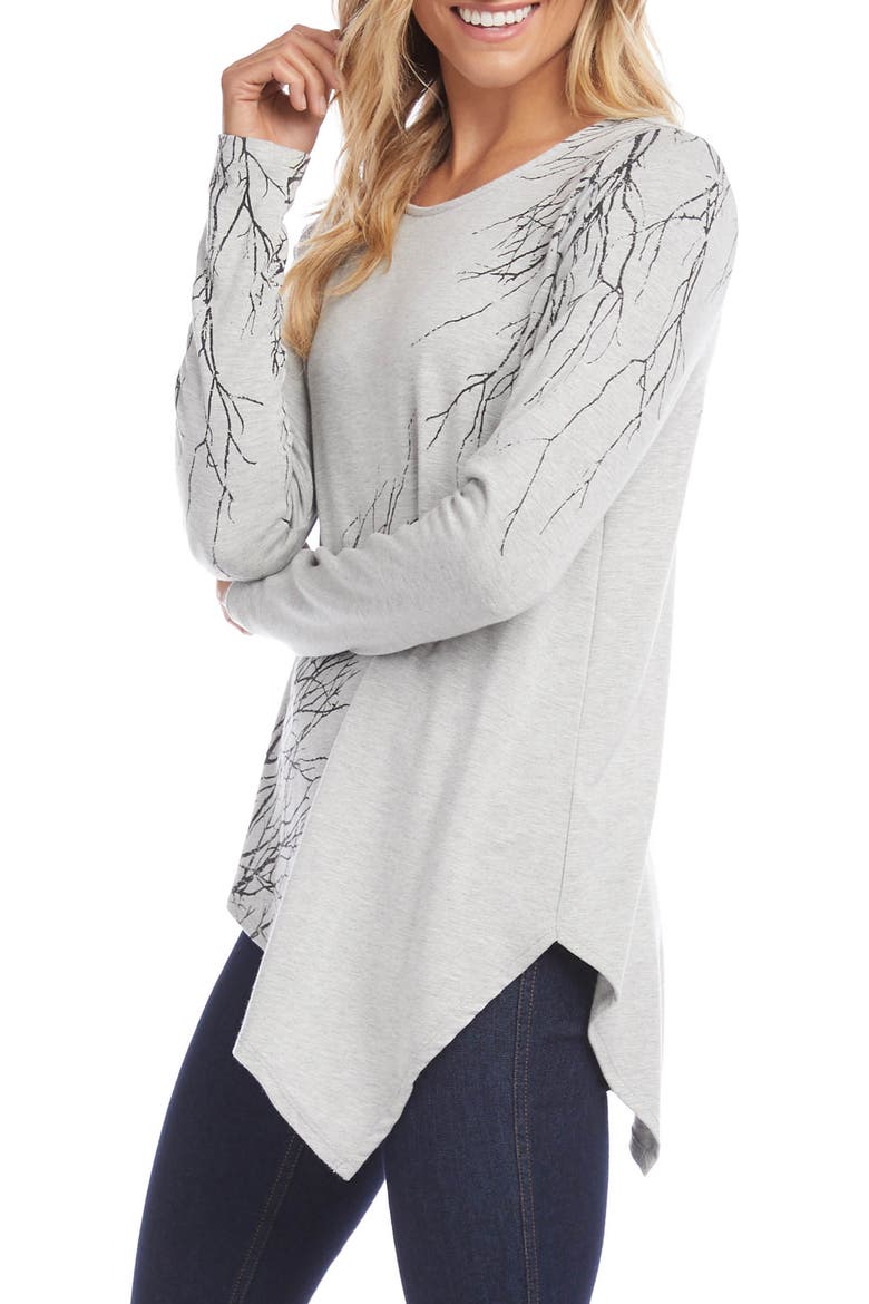 Branch Asymmetrical Hem Top, Alternate, color, GREY