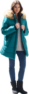 Roaman's Plus Size Classic Length Puffer Coat