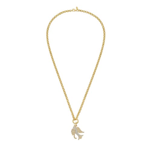 LIONHEART LIONHEART 14K GOLD LOVEY BABY BIRD ROLO NECKLACE 
