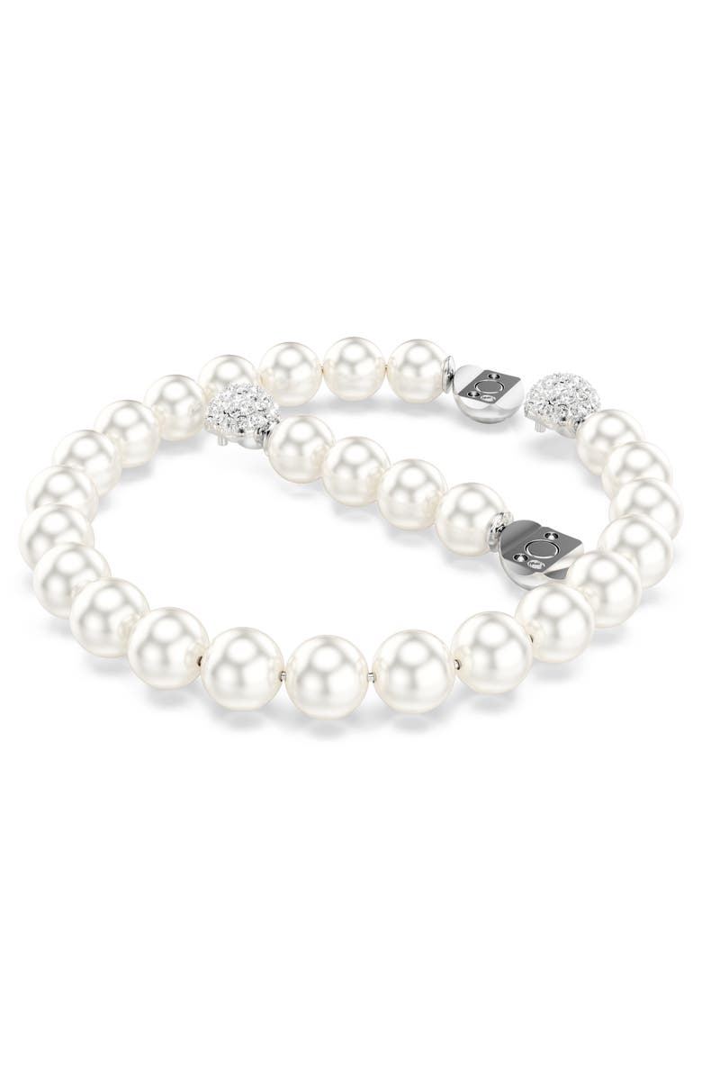 Swarovski Matrix Bracelet, Alternate, color, White/ Silver