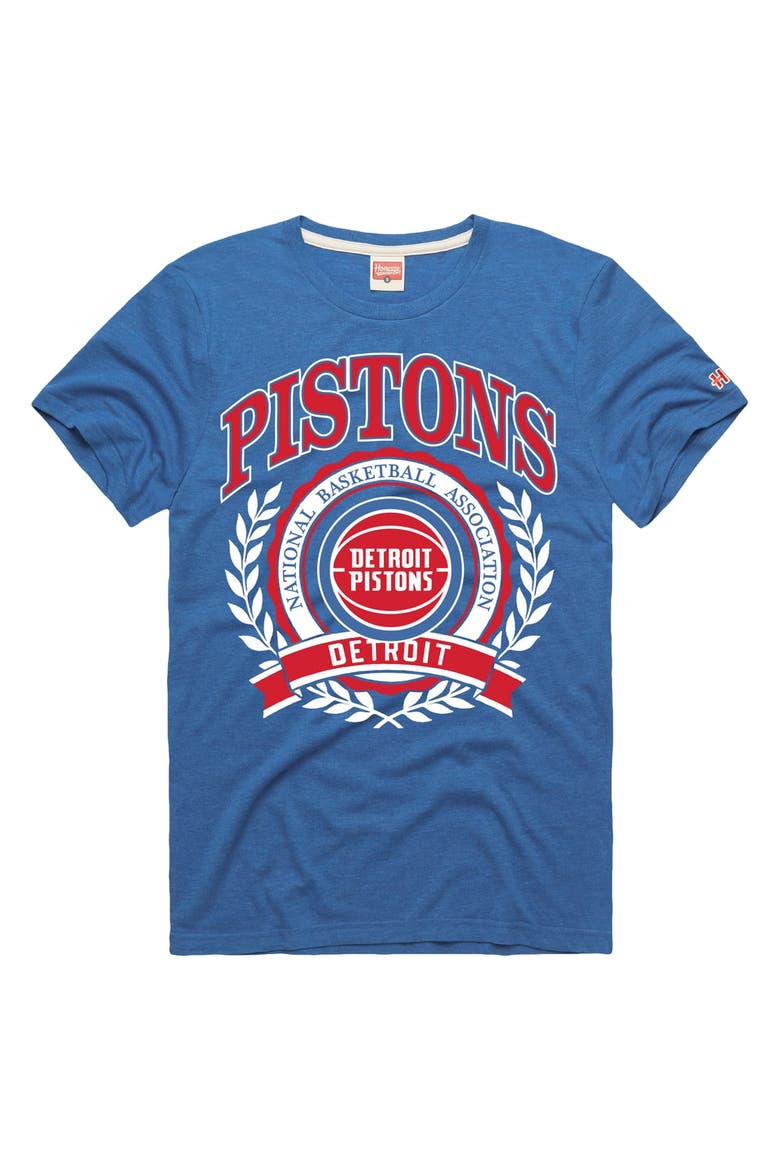 Unisex Homage  Blue Detroit Pistons Crest Tri-Blend T-Shirt, Main, color, Blue