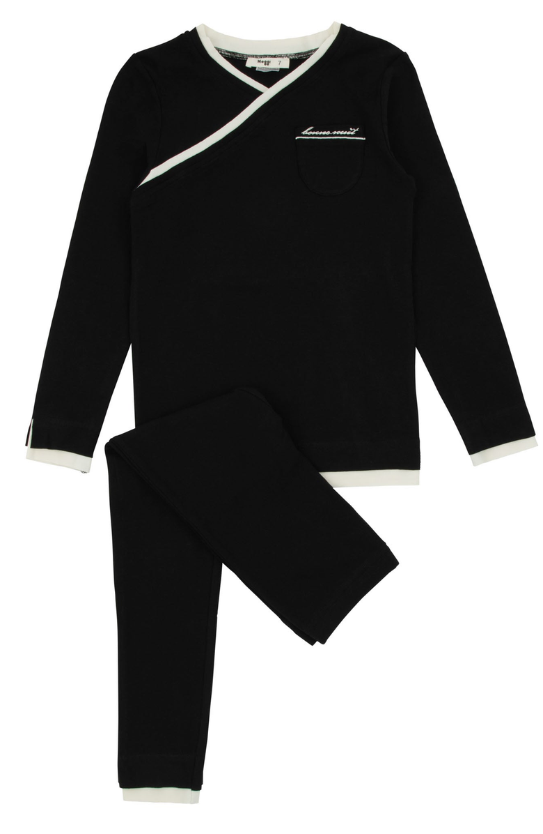NoggiWear Girls Layers Loungewear Set, Main, color, Black Girl