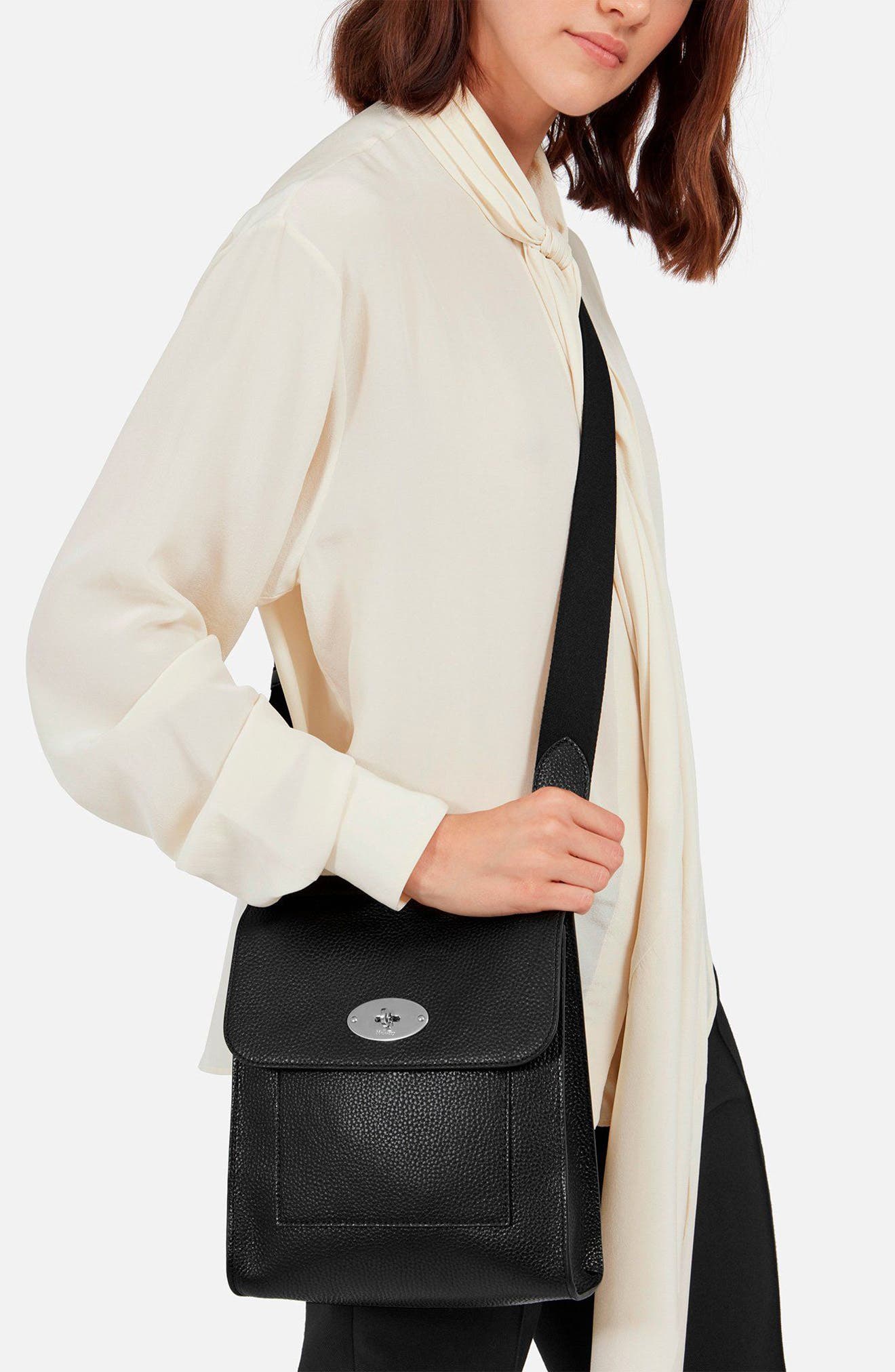 Mulberry Small Anthony Classic Grain Leather Satchel, Alternate, color, Black