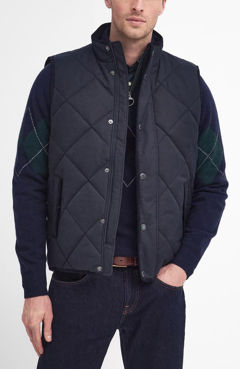 Barbour Holburn Quilted Vest, Main, color, 