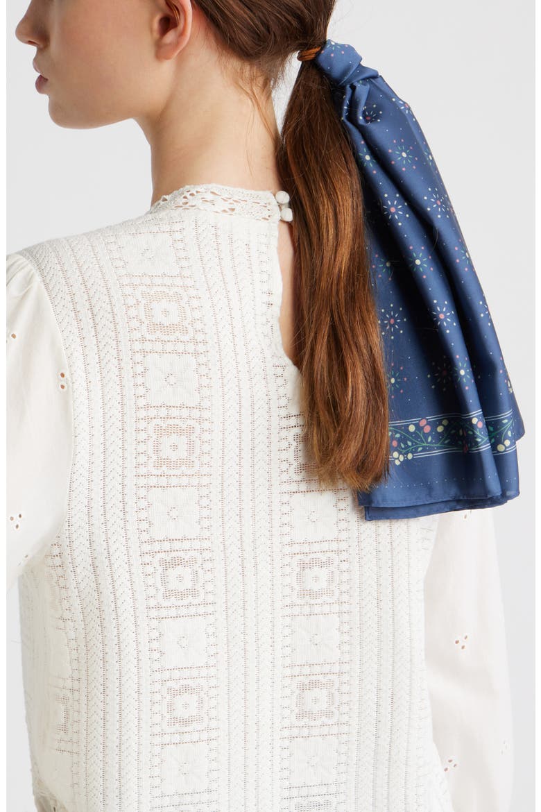 Assorted 2-Pack Satin Scarf, Alternate, color, IVORY- NAVY COMBO