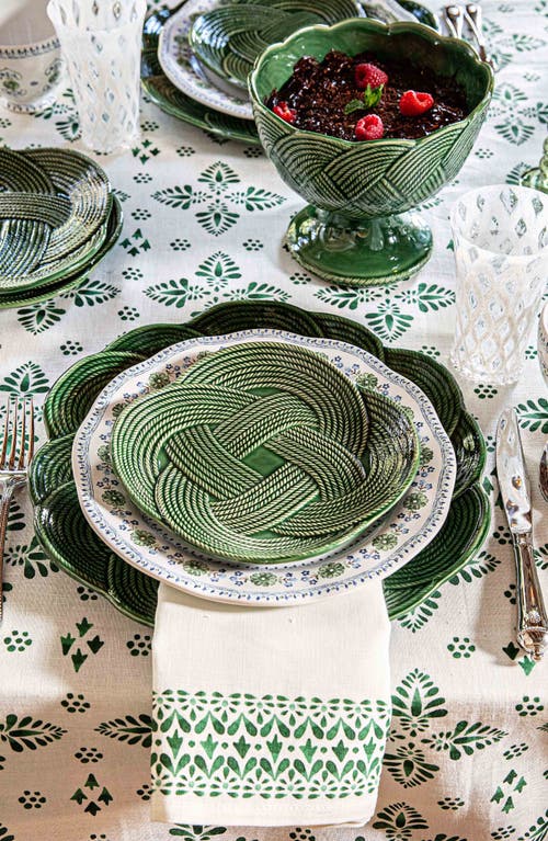 Juliska Le Panier Mystic Knot Dessert/salad Plate In Green