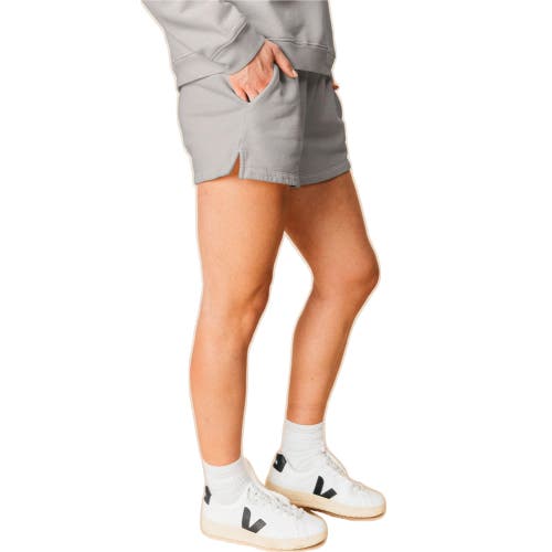 Ocio Organic Cotton Teddy Everywhere Shorts In Gray