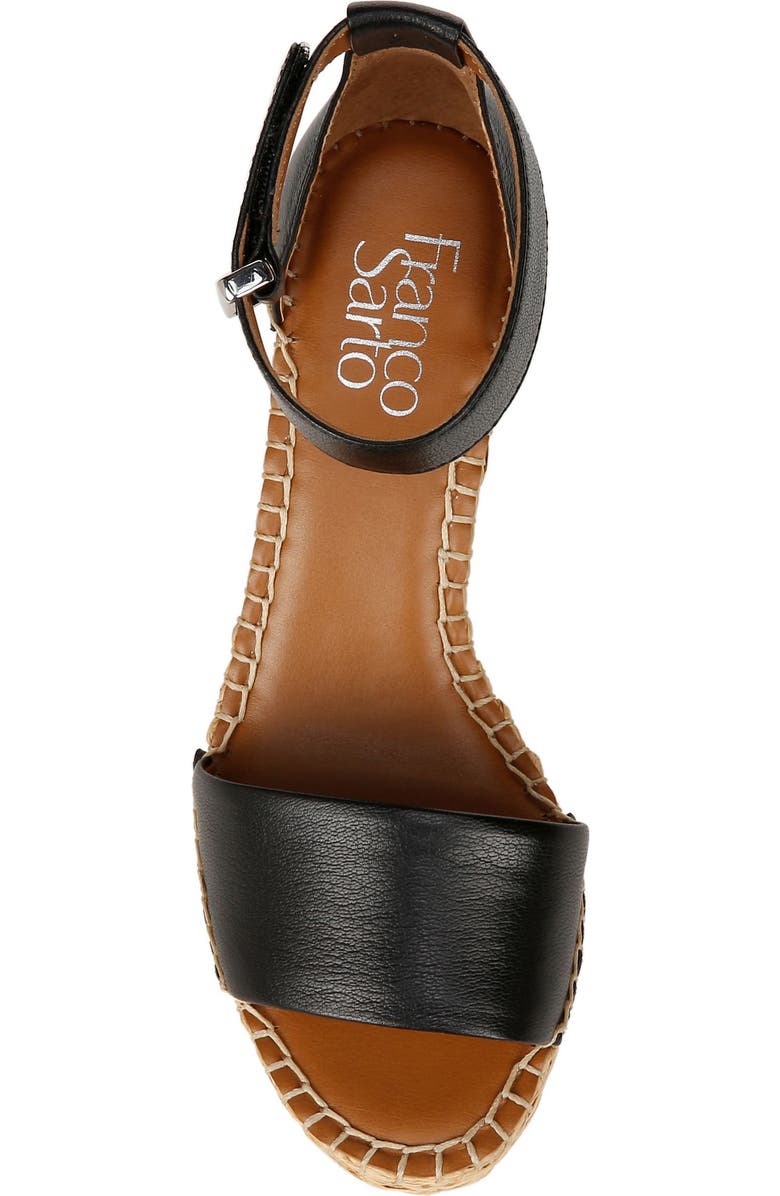 Franco Sarto Clemens Ankle Strap Platform Wedge Sandal, Alternate, color, Black