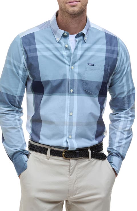 Harris Trim Fit Exploded Check Cotton Button-Down Shirt