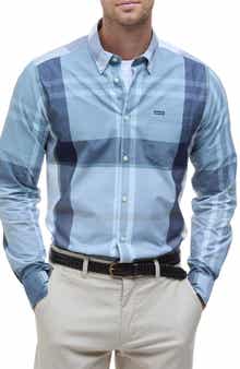 Harris Trim Fit Exploded Check Cotton Button-Down Shirt