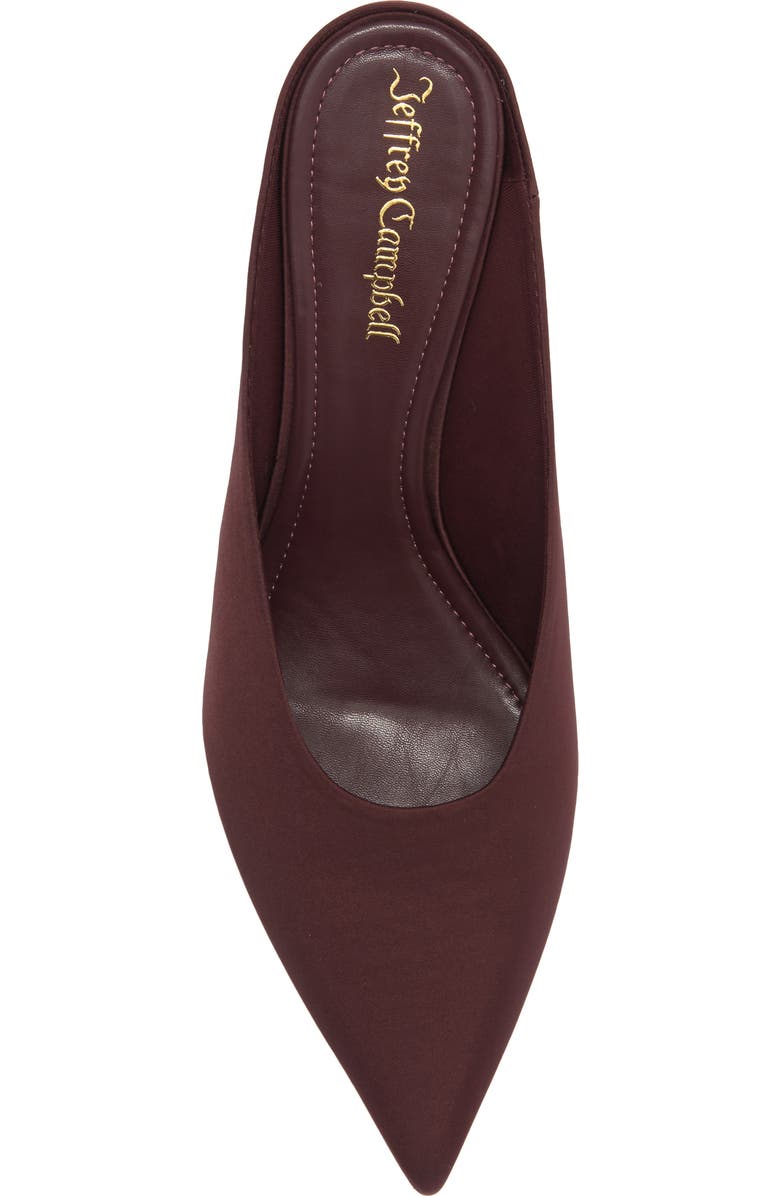 Jeffrey Campbell Ecoute Pointed Toe Mule, Alternate, color, Brown Satin