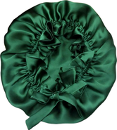 SILKSILKY Pure Silk Double Layer Bonnet with Ribbon