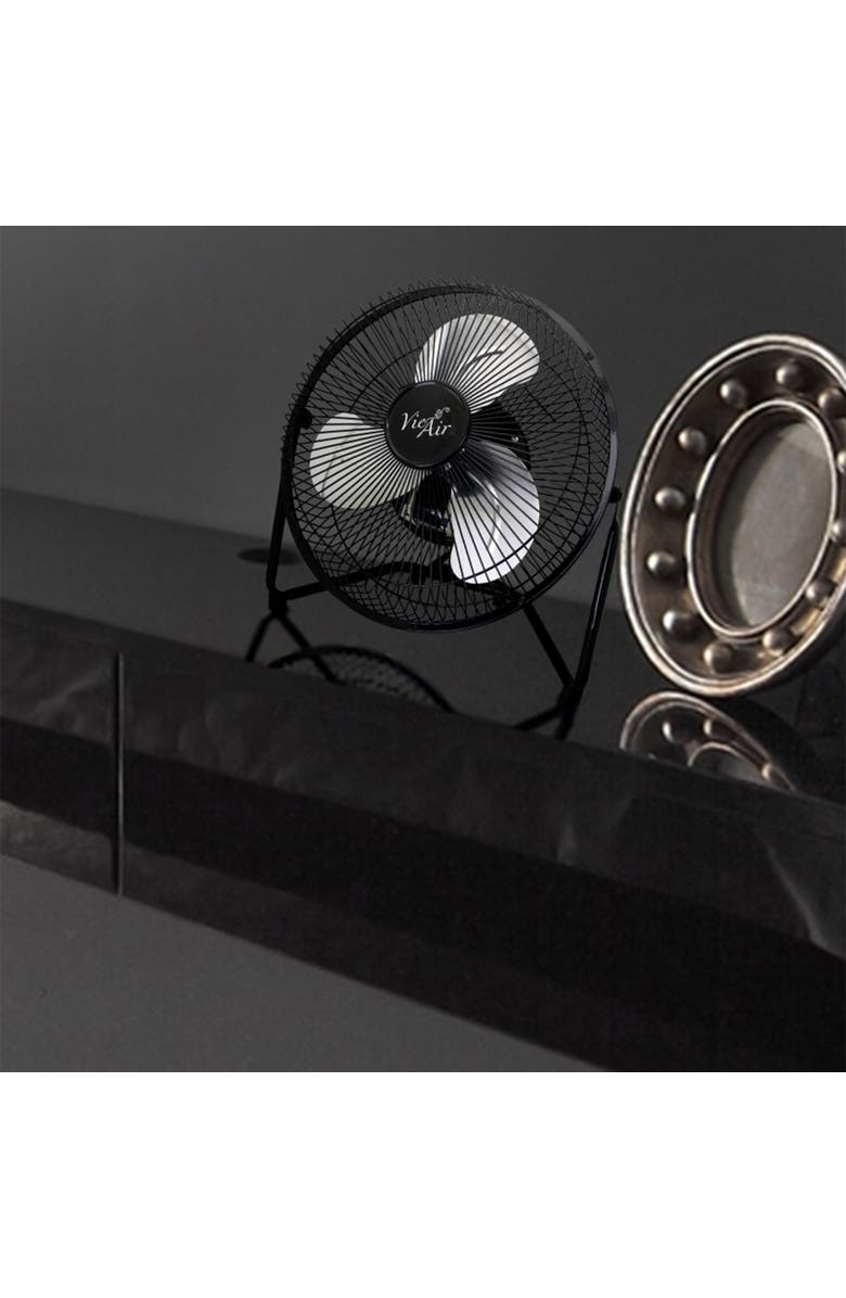 Vie Air 9 Inch High Velocity Tilting 3 Speed Metal Floor Fan, Alternate, color, Black