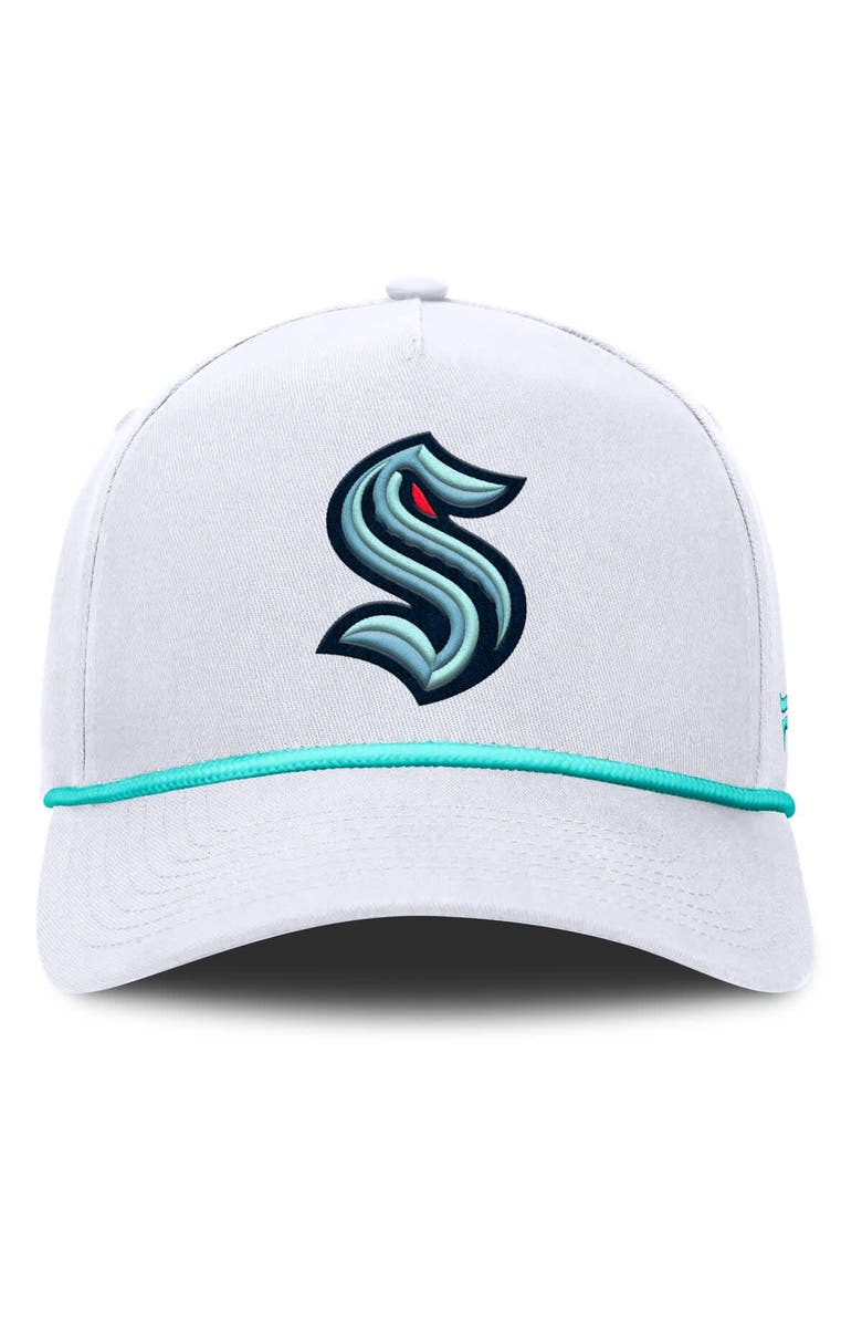 FANATICS Men's Fanatics White Seattle Kraken Rope A-Frame Adjustable Hat, Alternate, color, White
