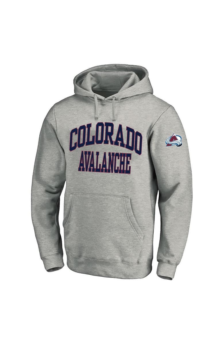 FANATICS Men's Fanatics Heather Gray Colorado Avalanche Big & Tall Fleece Pullover Hoodie, Main, color, Heather Gray