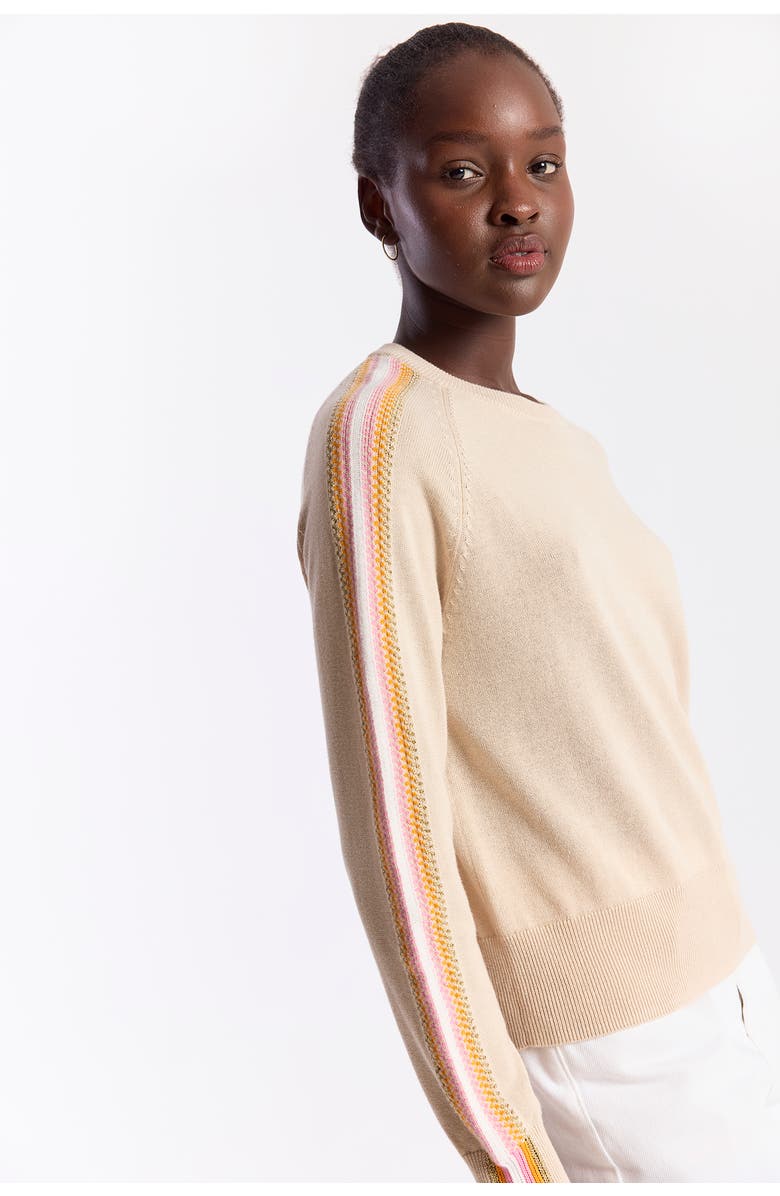 WISPR Geo Sleeve Knitted Sweater, Alternate, color, Calico/Tangerine