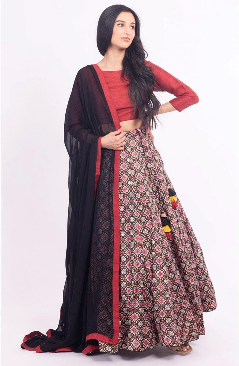 RAAS Kya Silk Lehenga Choli Set, Main, color, 