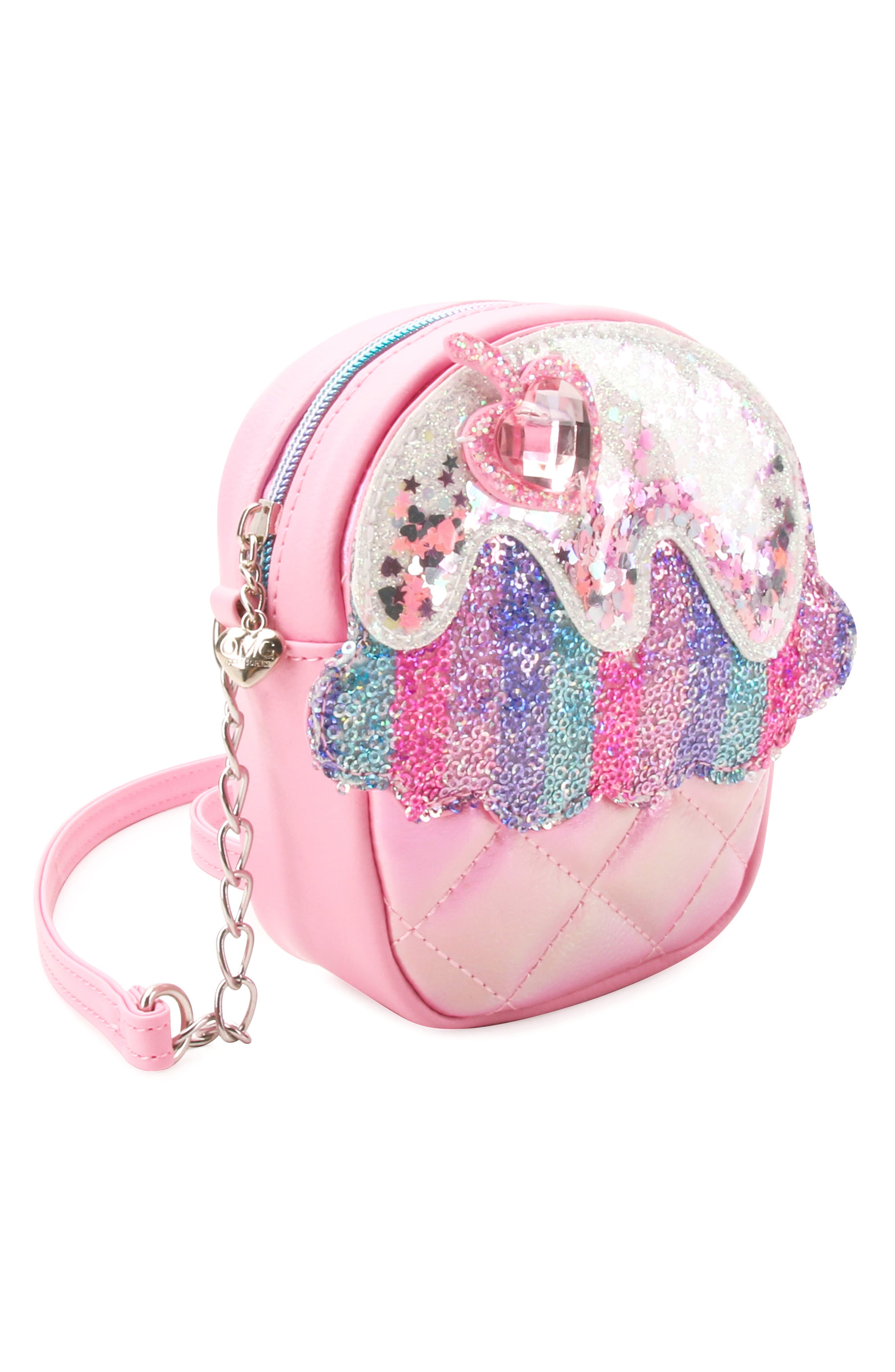 OMG Accessories Kids' Sequin Cupcake Crossbody Bag, Alternate, color, 