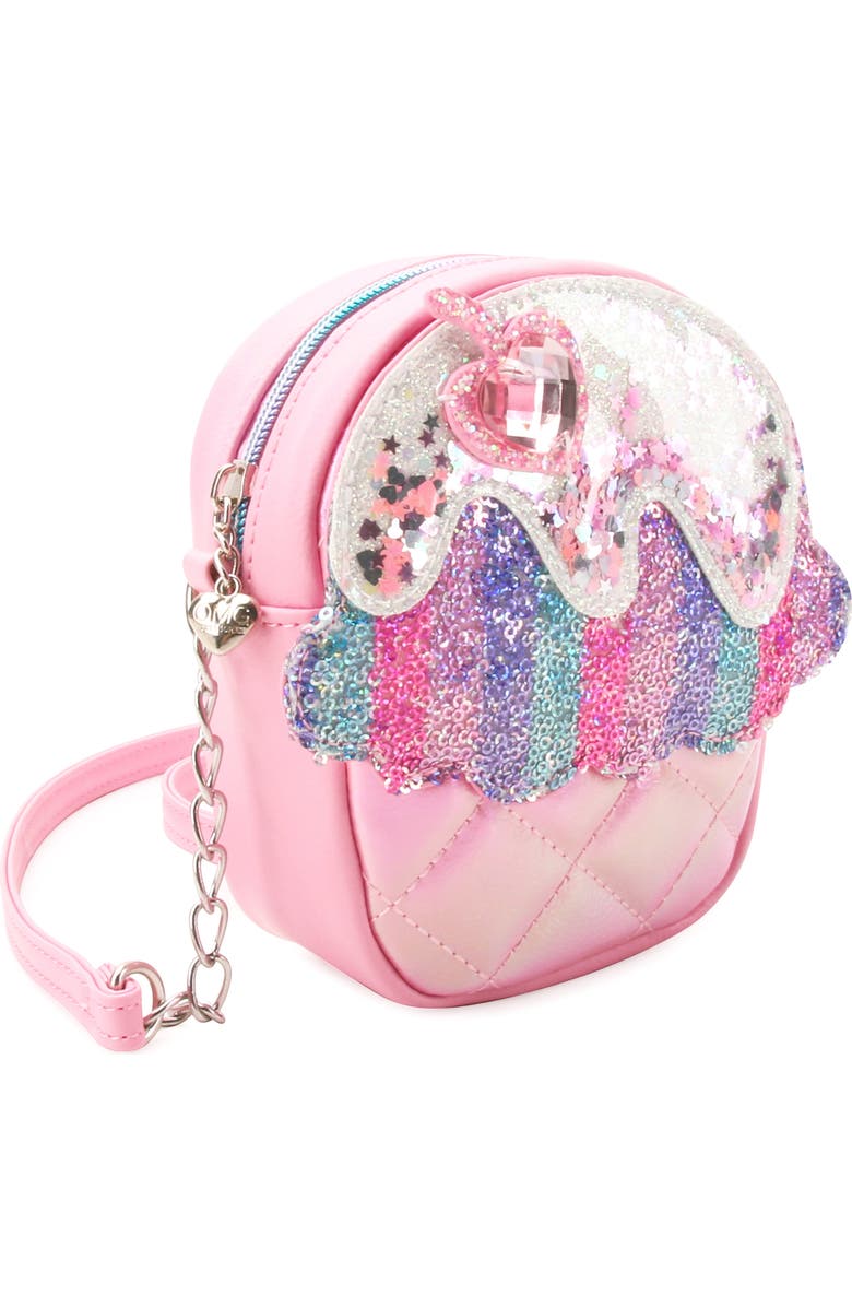 OMG Accessories Kids' Sequin Cupcake Crossbody Bag, Alternate, color,