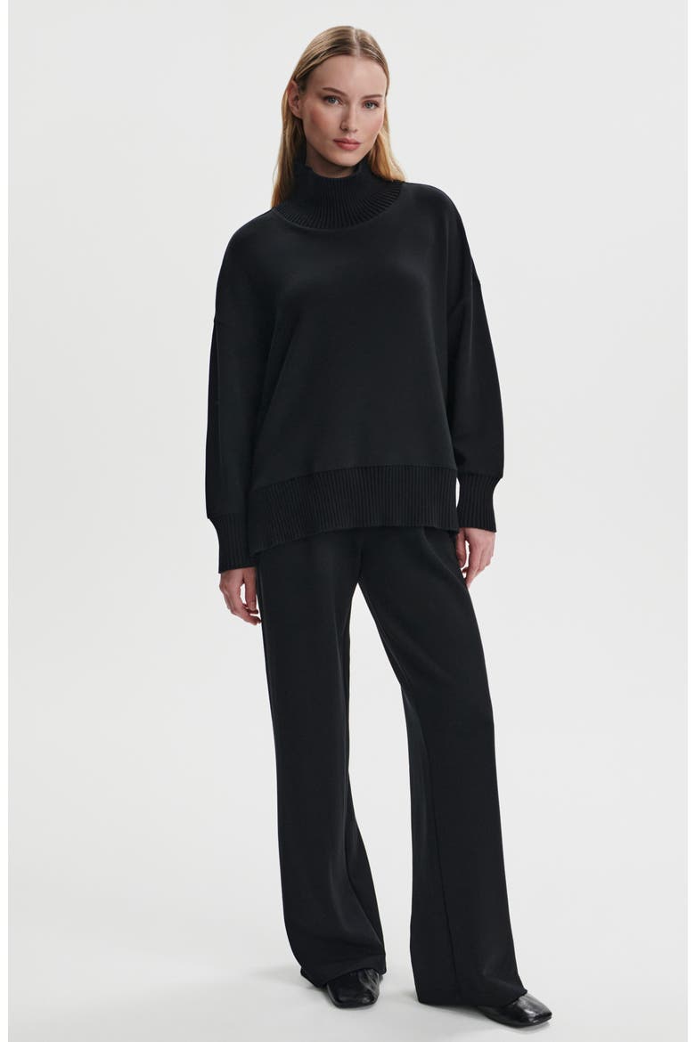 Barker Turtleneck Sweatshirt, Alternate, color, BLACK
