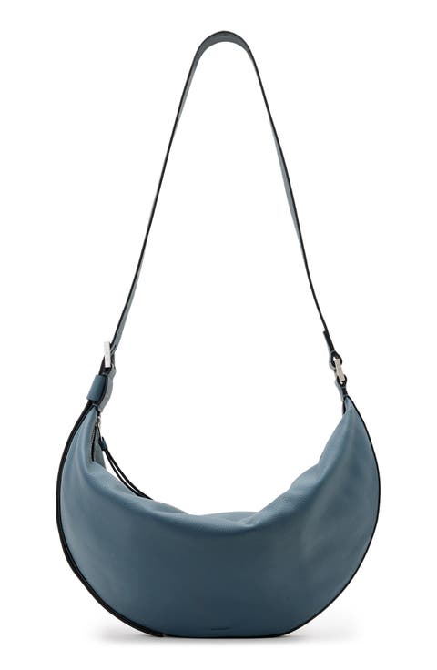 Half Moon Leather Shoulder Bag