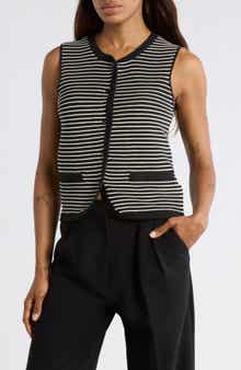 rag & bone Vivi Stripe Cotton Blend Sweater Vest