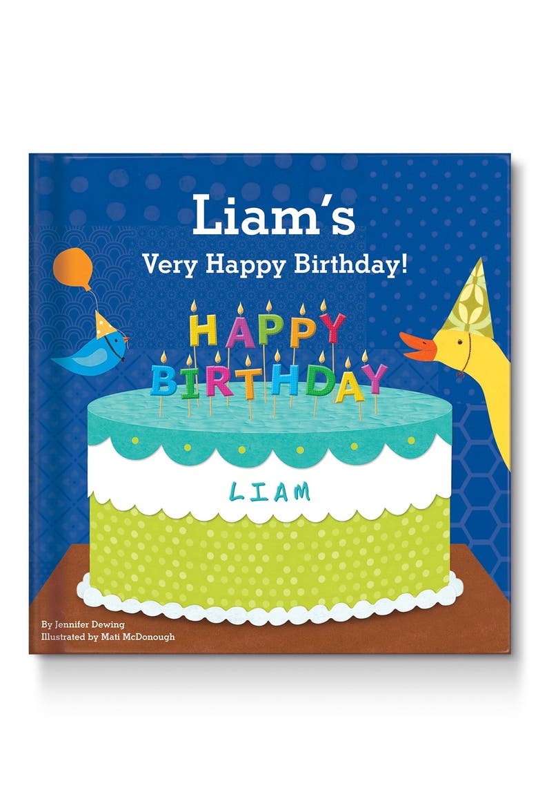 'My Very Happy Birthday' Personalized Book, Main, color, BLUE