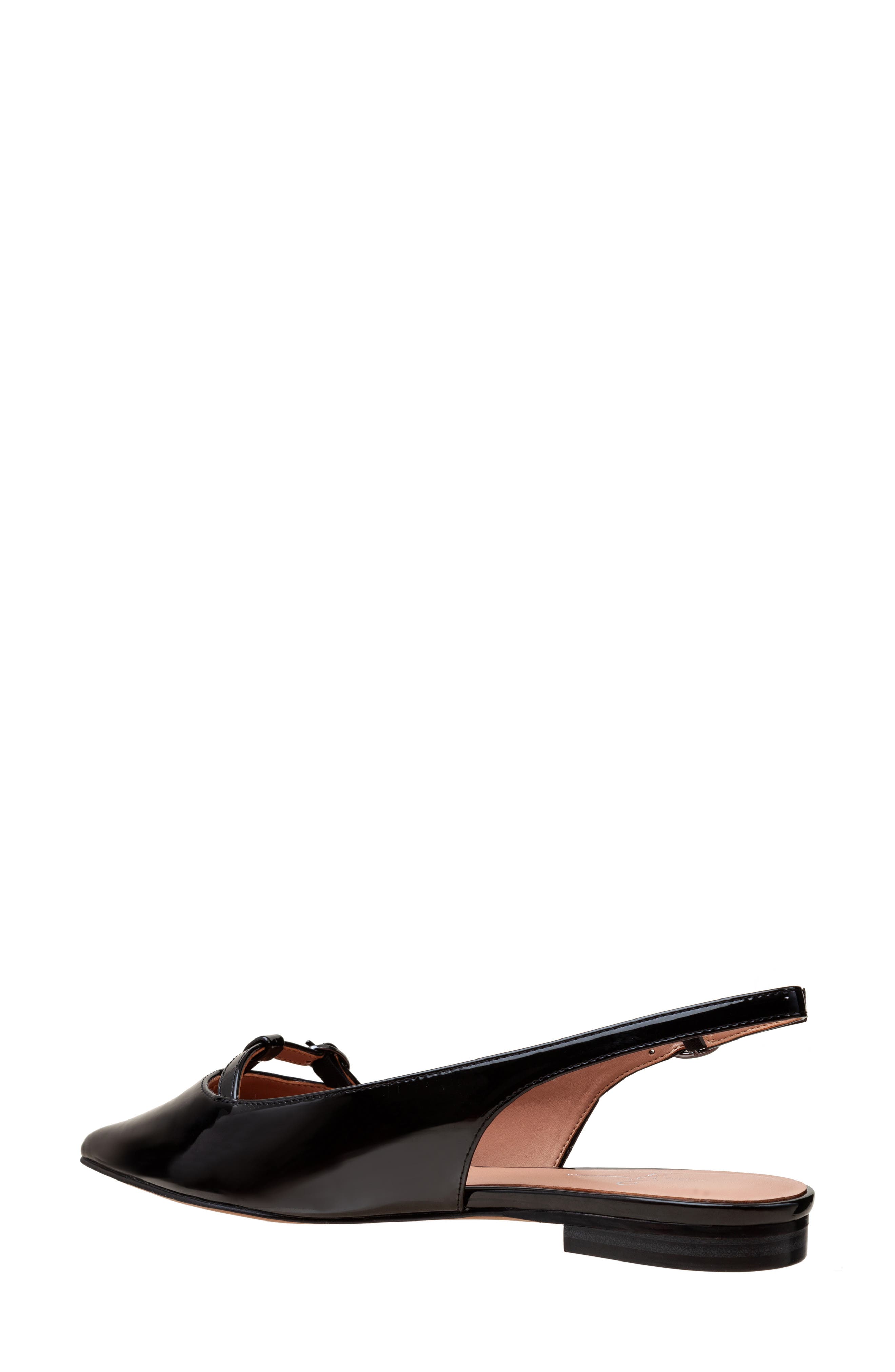 Linea Paolo Celina Pointed Toe Slingback Flat, Alternate, color, Black