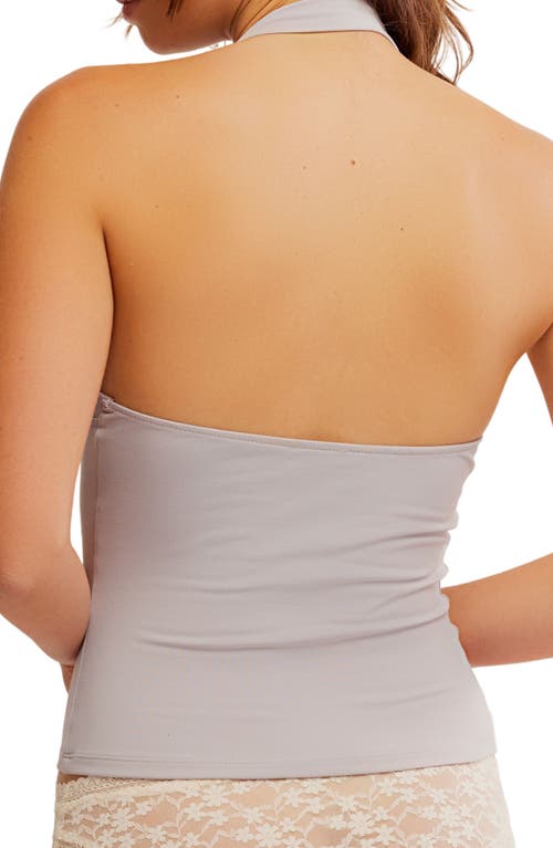 Free People Still Here Ruched Halter Top In Raindrops