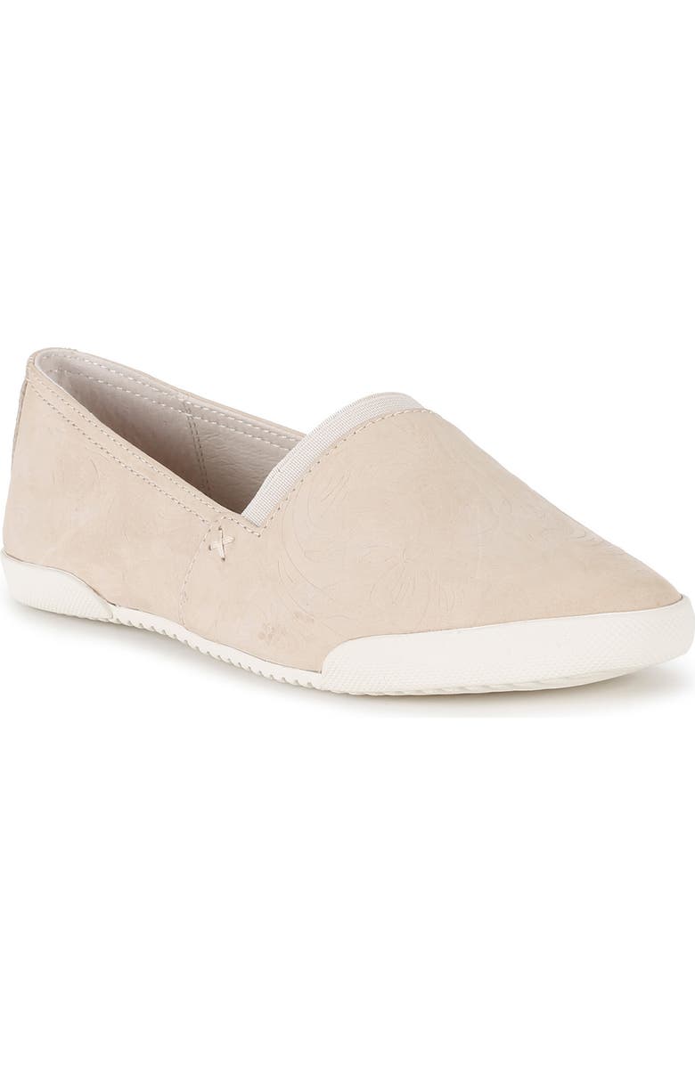 Frye Melanie Slip-On Flat, Main, color, Ivory Floral Leather