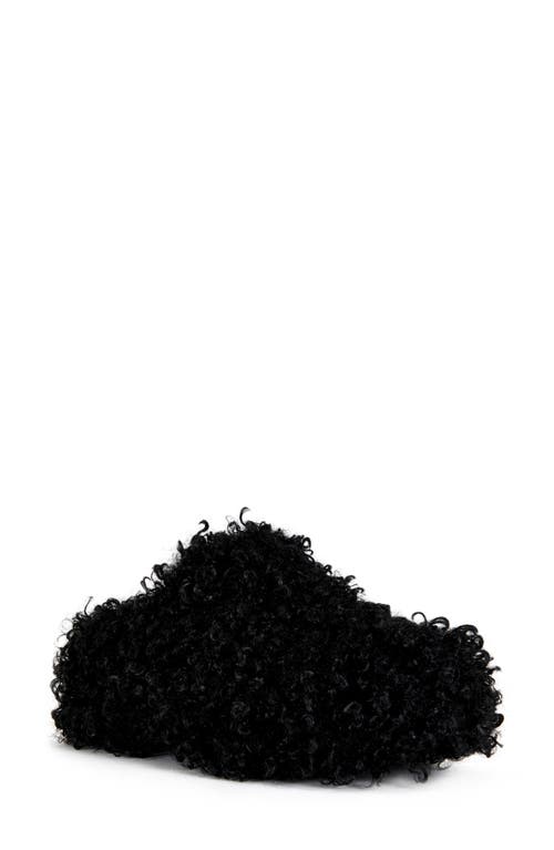 Azalea Wang Darwin Faux Shearling Clog In Black
