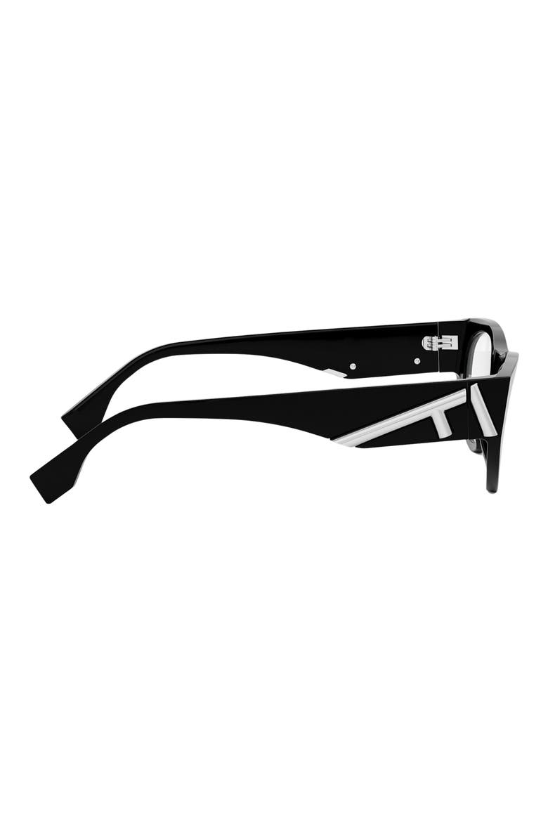 First 52mm Cat Eye Optical Glasses, Alternate, color, SHINY BLACK