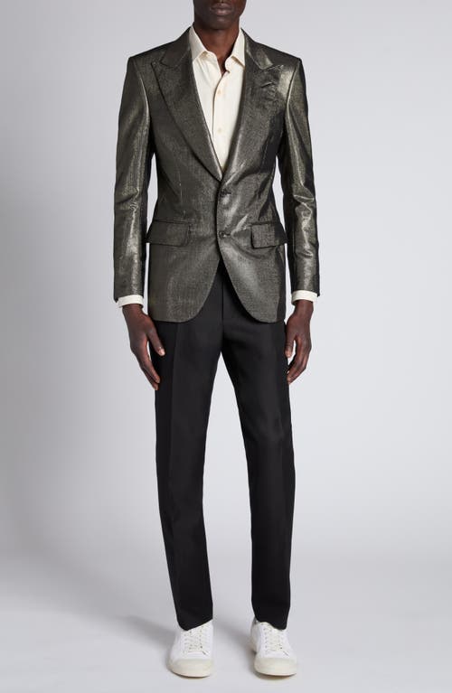 Tom Ford Classic Fit Silk & Curpo Twill Button-up Shirt In Canvas White