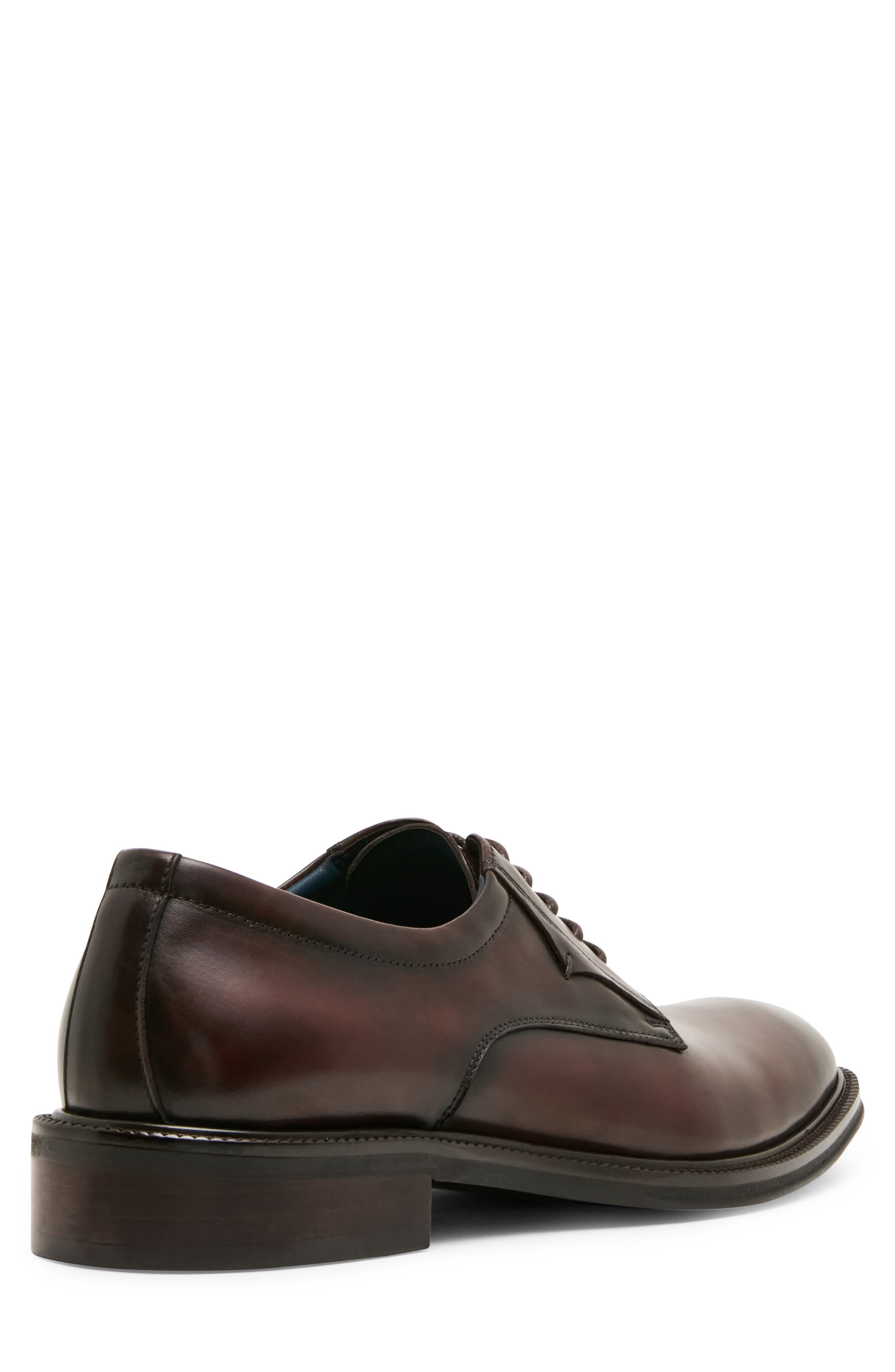 Buckner Leather Plain Toe Derby, Alternate, color, BROWN