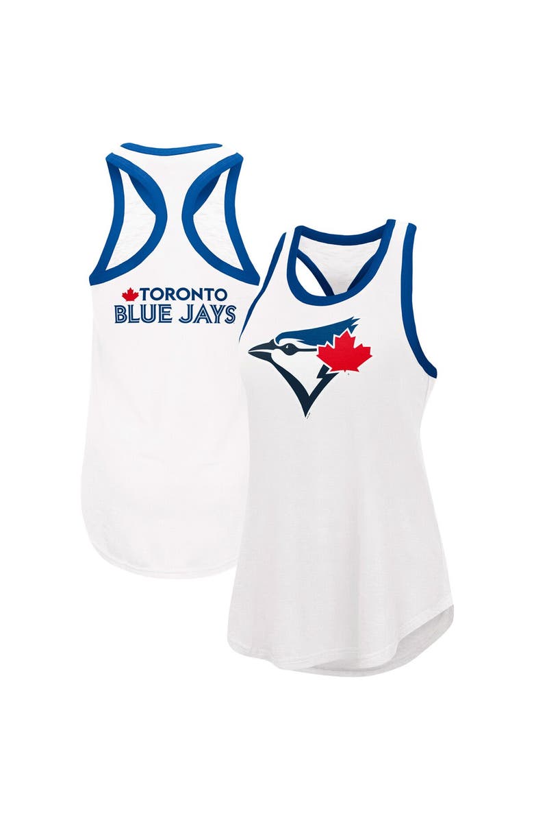 G-III 4HER BY CARL BANKS Women's G-III 4Her by Carl Banks White Toronto Blue Jays Tater Tank Top, Main, color, 